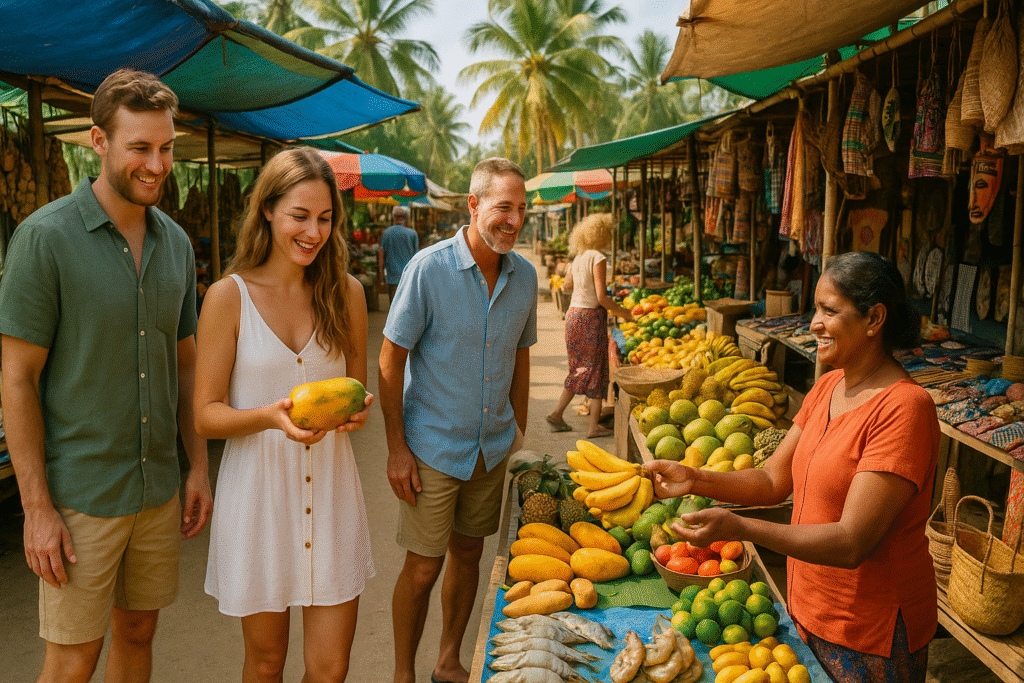 Tourists Exploring Local Markets Things to do in Weligama